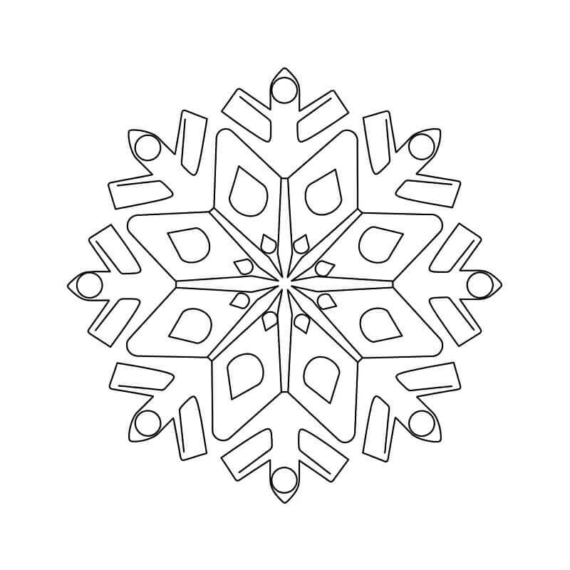 Güzel Kar Tanesi Boyama Sayfası
