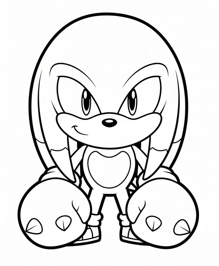 Güzel Knuckles Boyama Sayfası