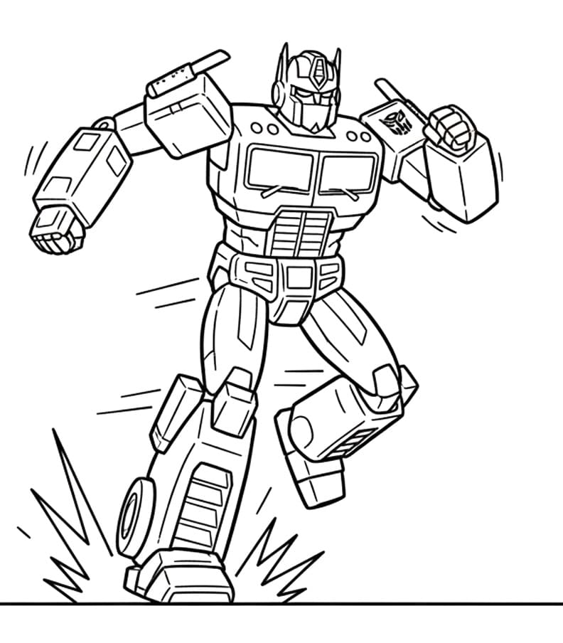 Güzel Optimus Prime Boyama Sayfası