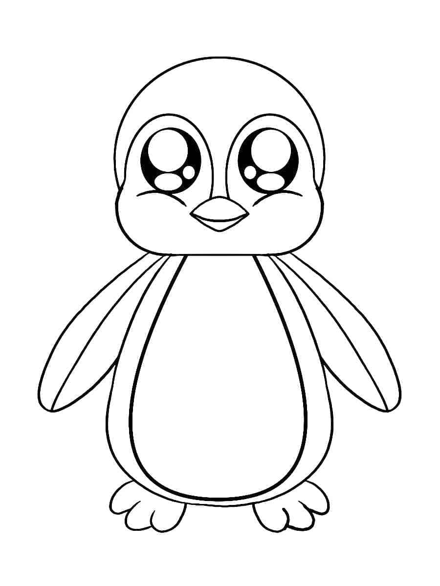 Güzel Penguen Boyama Sayfası