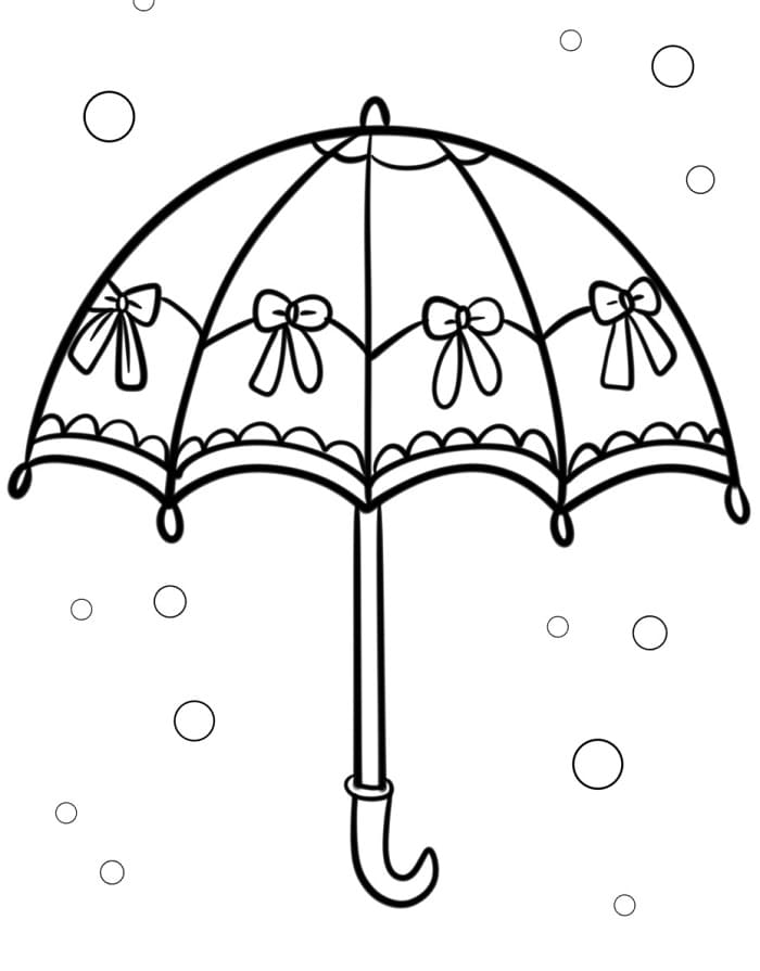 Güzel şemsiye Boyama Sayfası