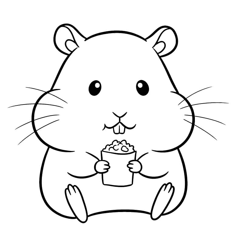 Hamster Bedava Boyama Sayfası