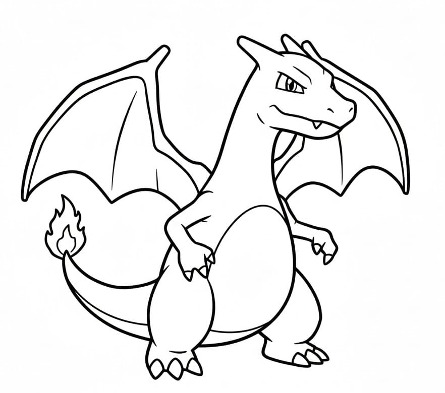 Harika Charizard Boyama Sayfası