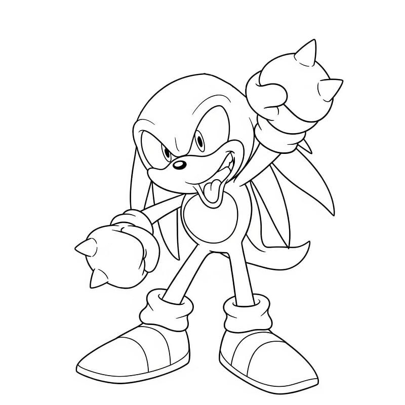 Harika Knuckles Boyama Sayfası