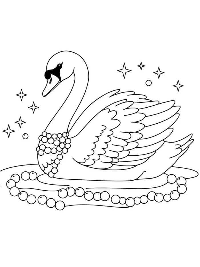 Harika Kuğu Boyama Sayfası