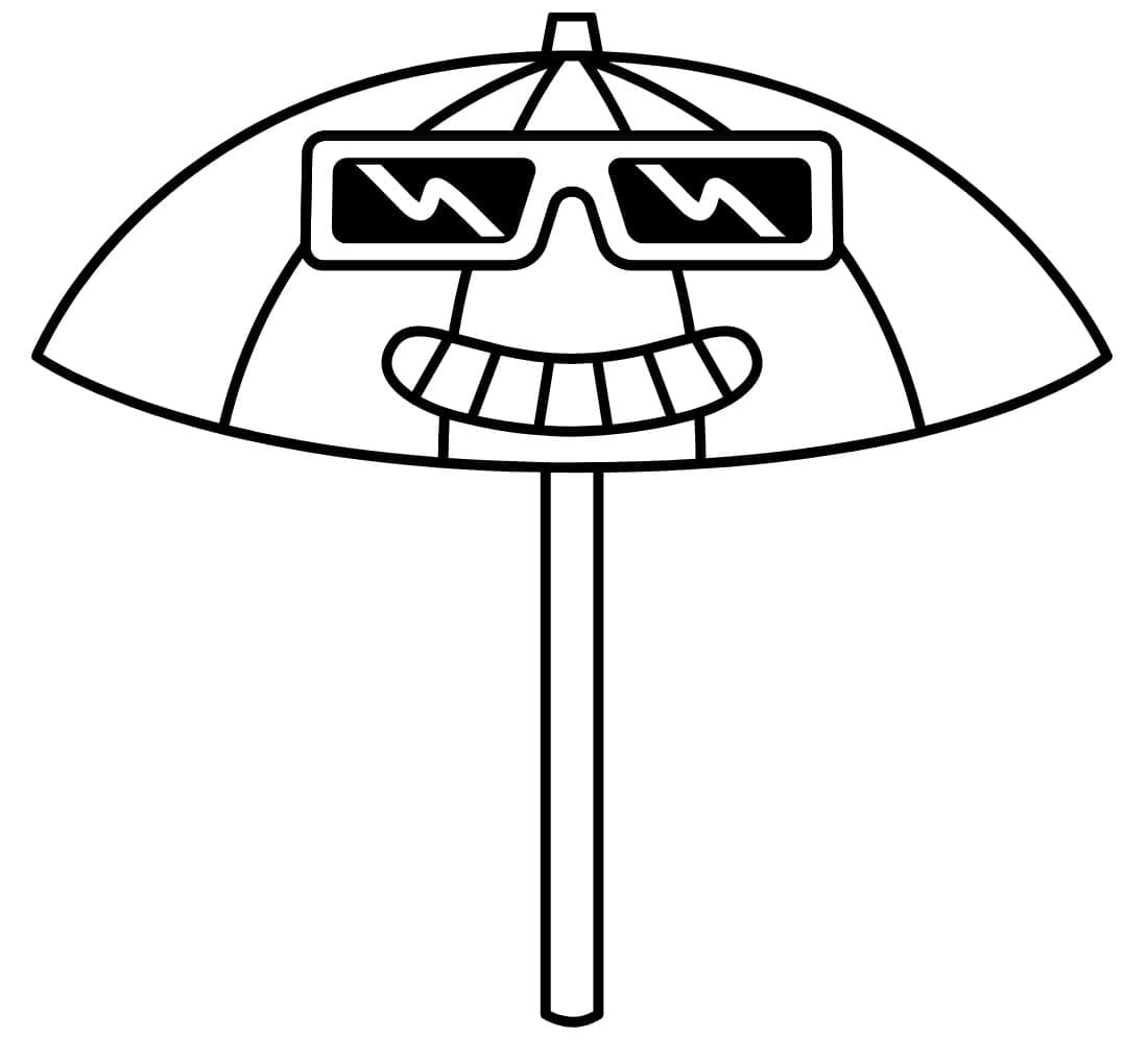 Harika şemsiye Boyama Sayfası