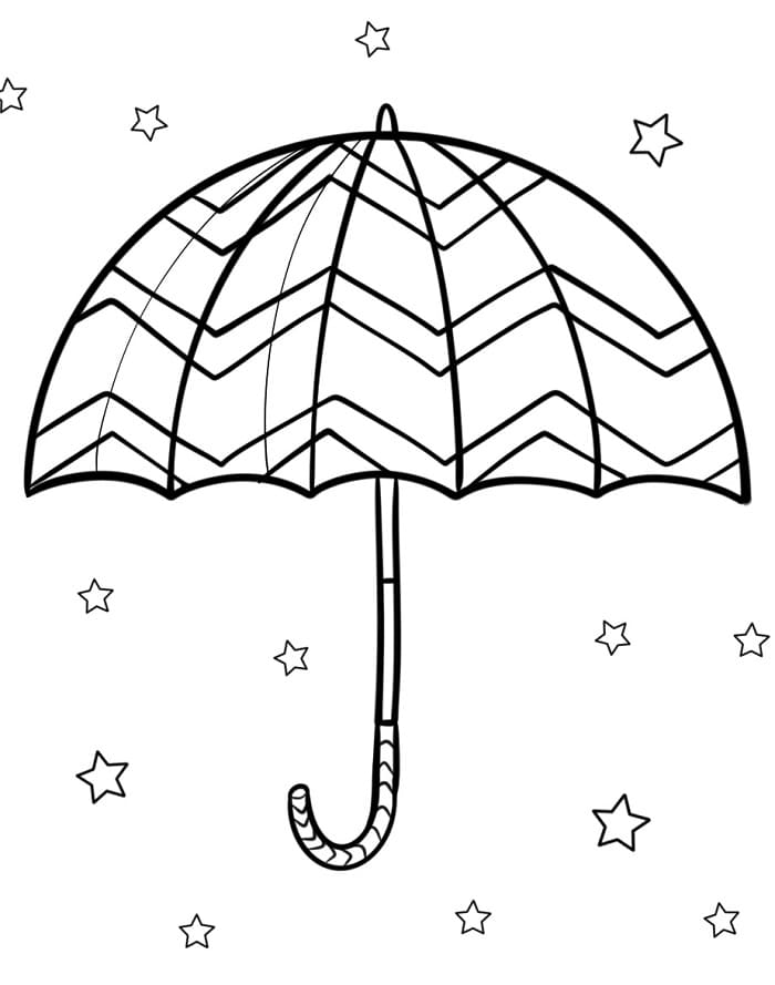 Havalı şemsiye Boyama Sayfası