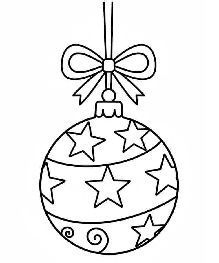Hediye Noel Topları Boyama Sayfası