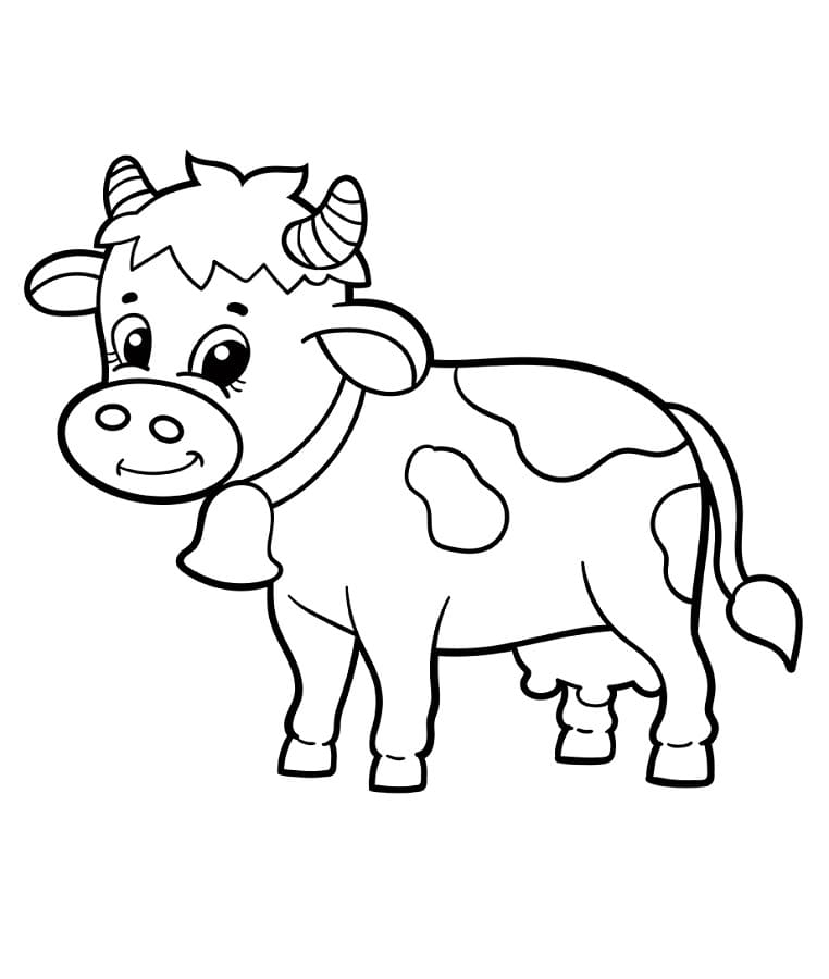 Hoş İnek Boyama Sayfası
