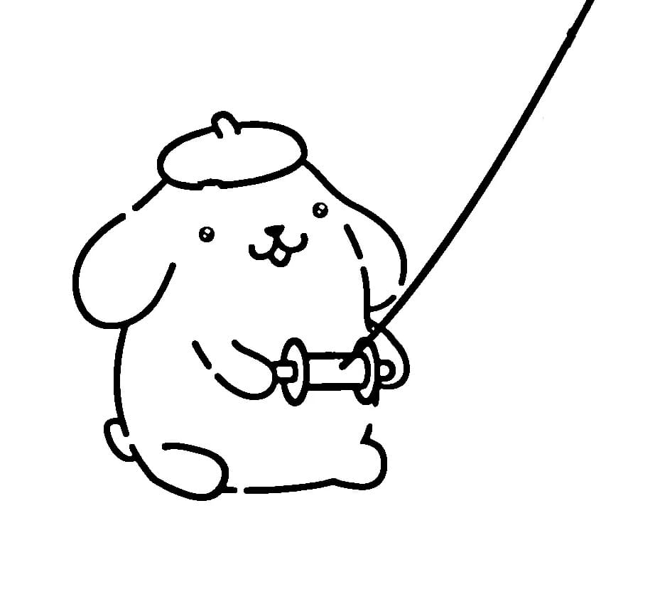 Hoş Pompompurin Boyama Sayfası