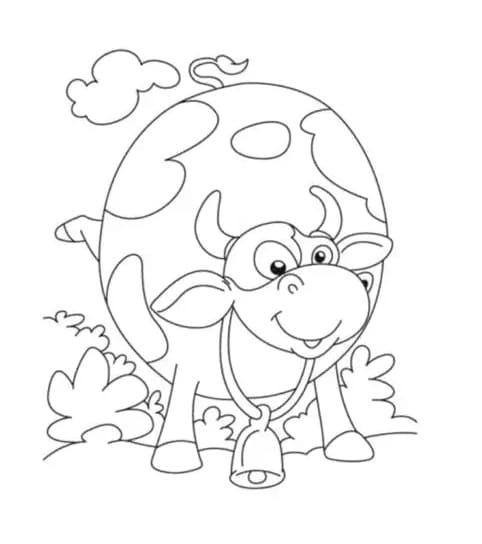 İnek (8) Boyama Sayfası