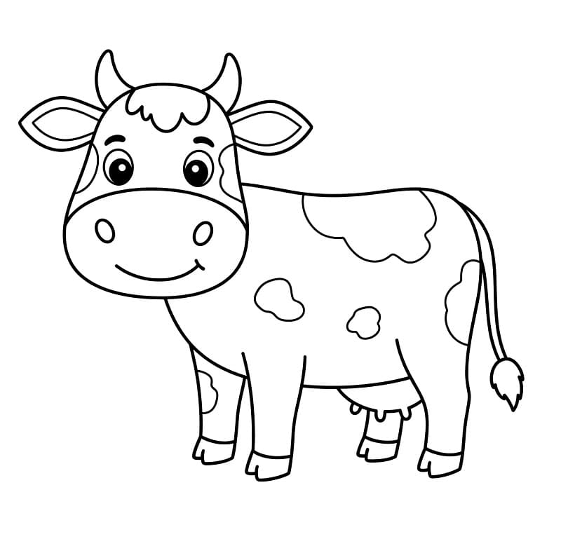 İnek Bedava Resim Boyama Sayfası