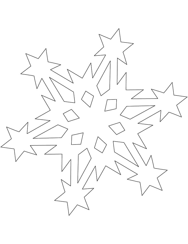 Kar Tanesi Deseni Boyama Sayfası