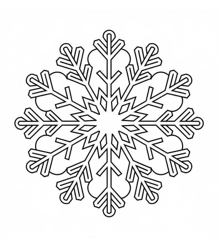 Kış Kar Tanesi Boyama Sayfası