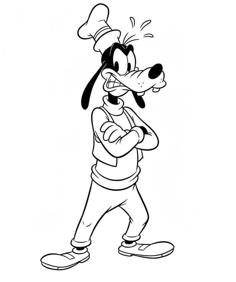 Kızgın Goofy Boyama Sayfası