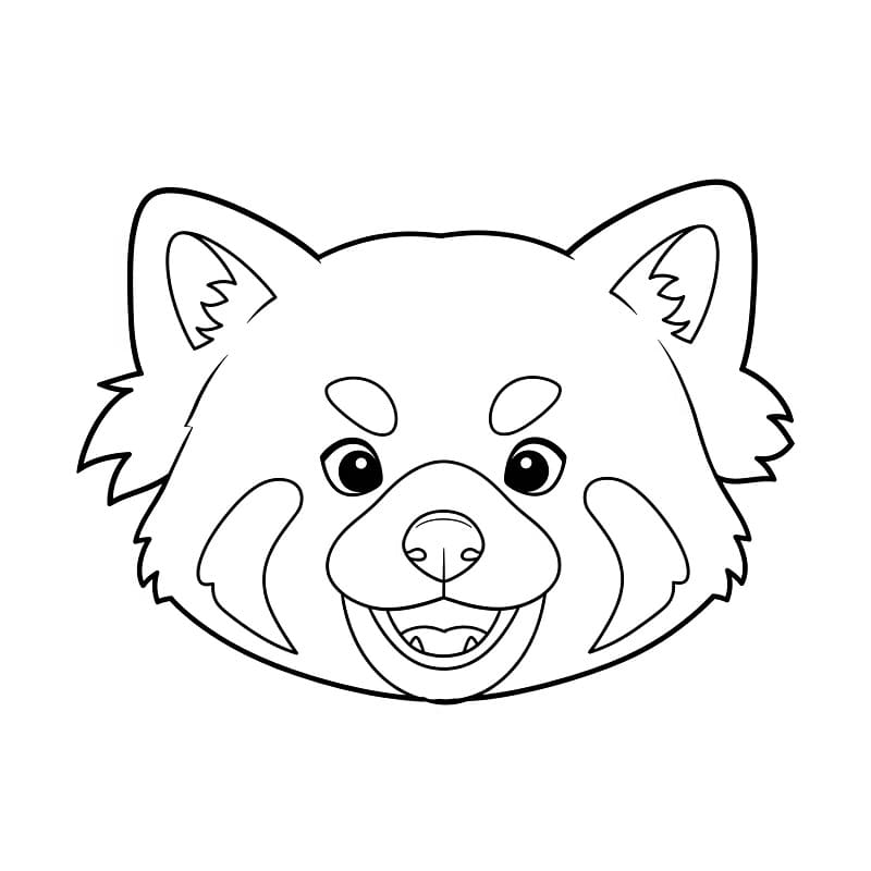 Kızıl Panda Yüzü Boyama Sayfası