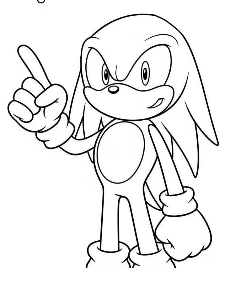 Knuckles Ekidna Boyama Sayfası