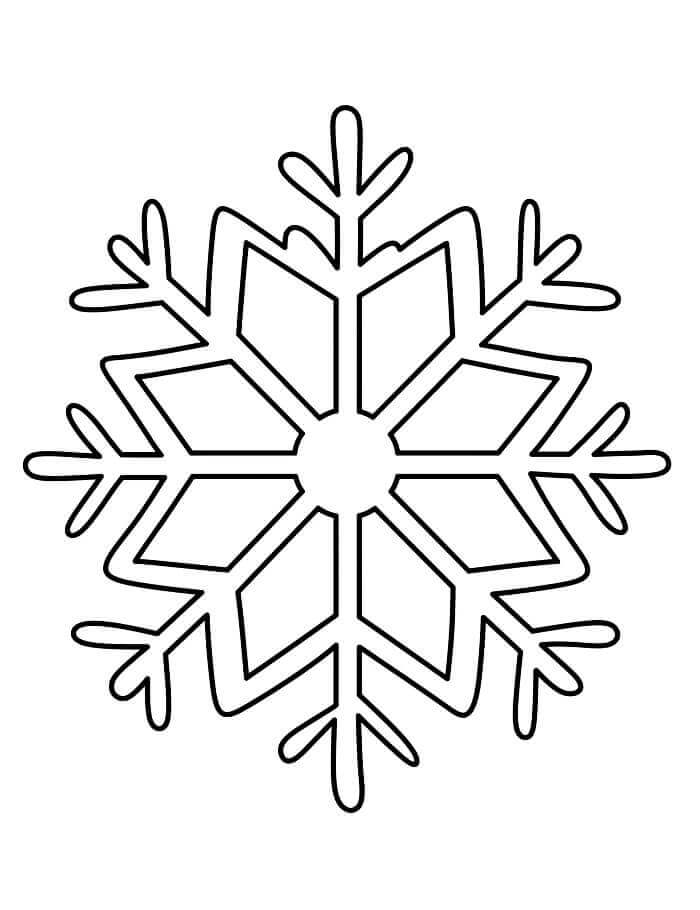 Kolay Kar Tanesi Boyama Sayfası
