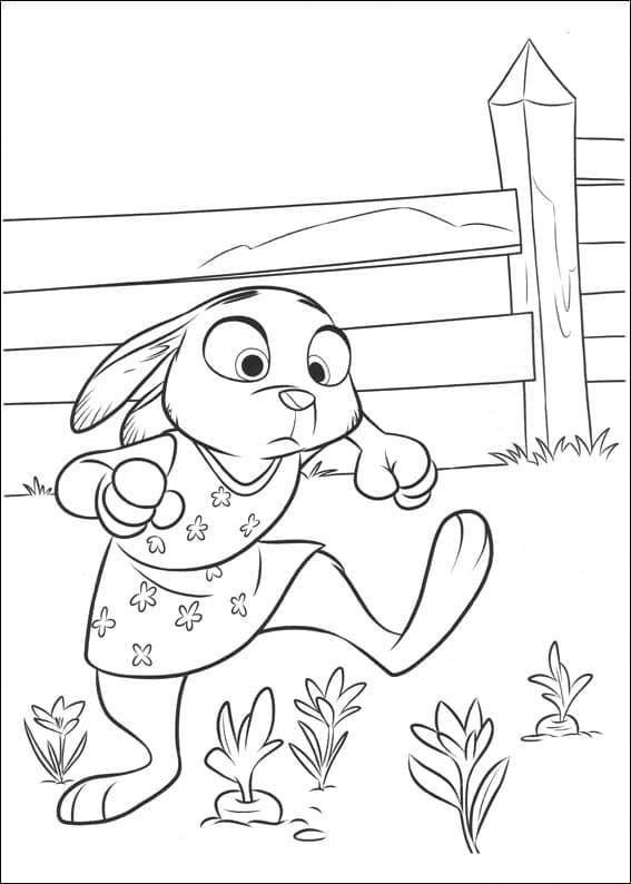 Komik Judy Hopps Boyama Sayfası