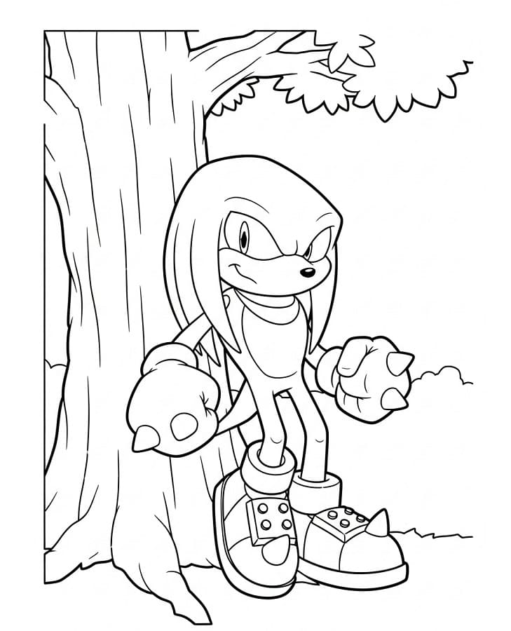 Komik Knuckles Boyama Sayfası
