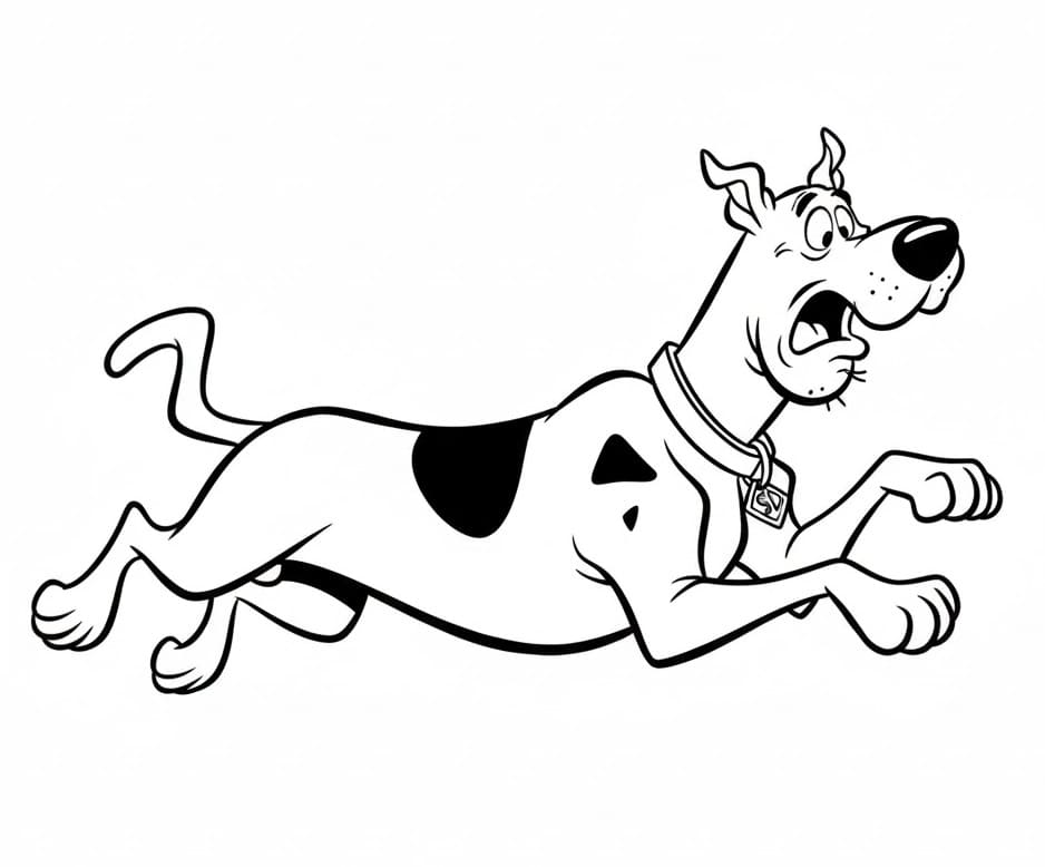 Koşan Scooby Doo Boyama Sayfası