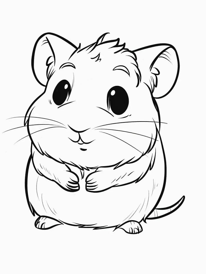 Küçük Hamster Boyama Sayfası