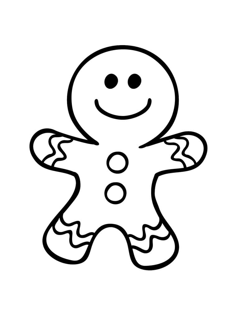 Küçük Zencefilli Kurabiye Adam Boyama Sayfası