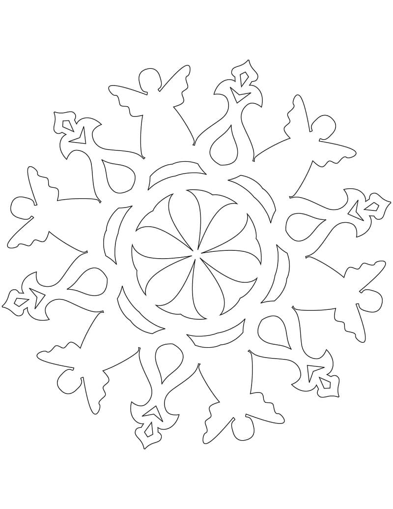Melek Kar Tanesi Boyama Sayfası