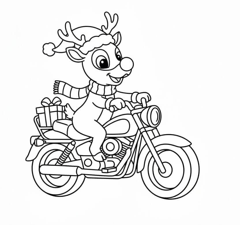 Motosiklete Binen Rudolph Boyama Sayfası