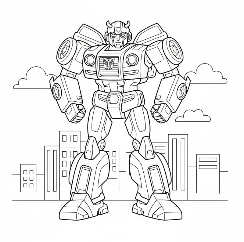 Muhteşem Bumblebee Boyama Sayfası