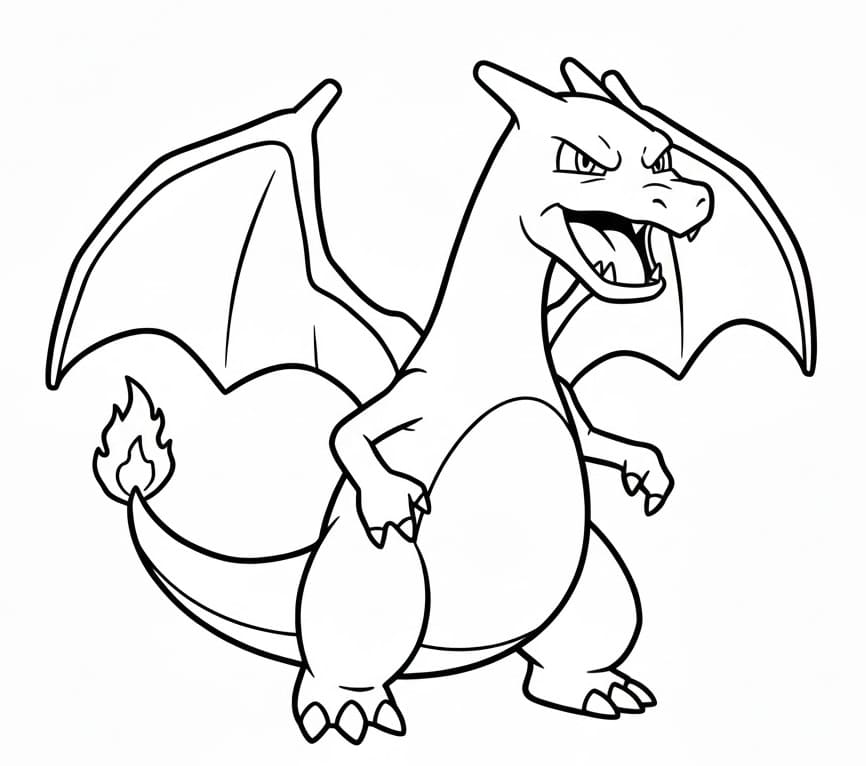 Muhteşem Charizard Boyama Sayfası