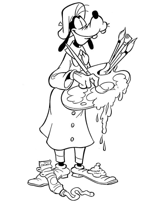 Muhteşem Goofy Boyama Sayfası