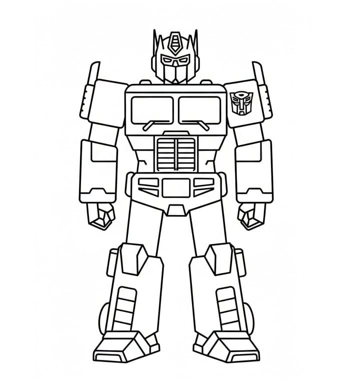 Muhteşem Optimus Prime Boyama Sayfası
