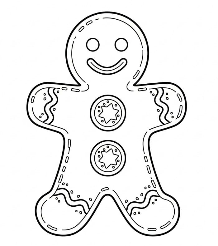 Nazik Zencefilli Kurabiye Adam Boyama Sayfası