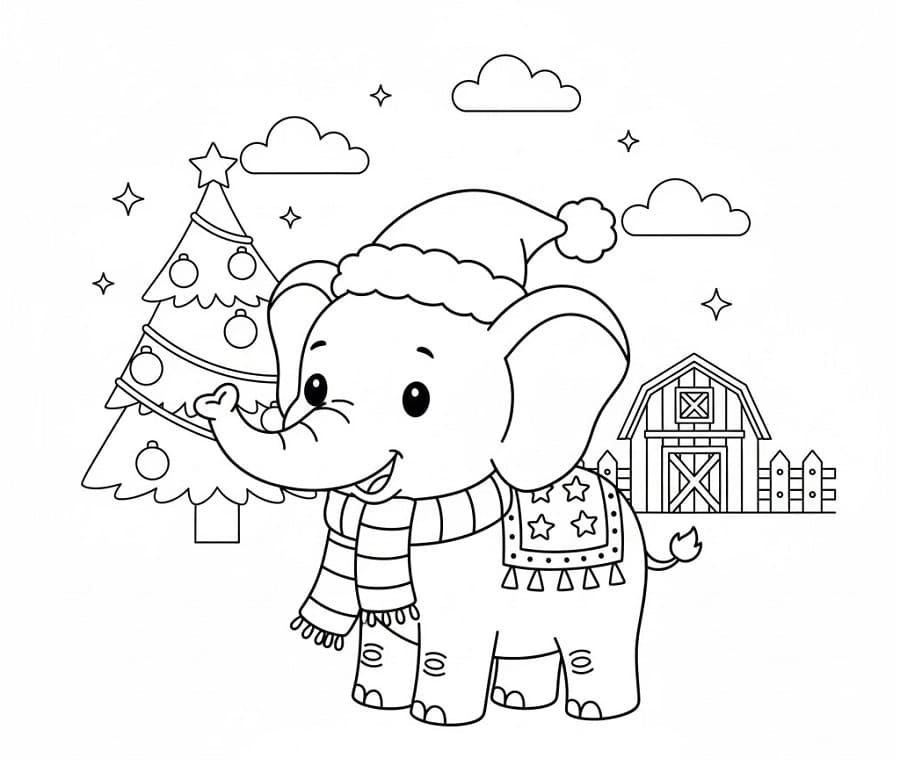 Noel Fili Boyama Sayfası