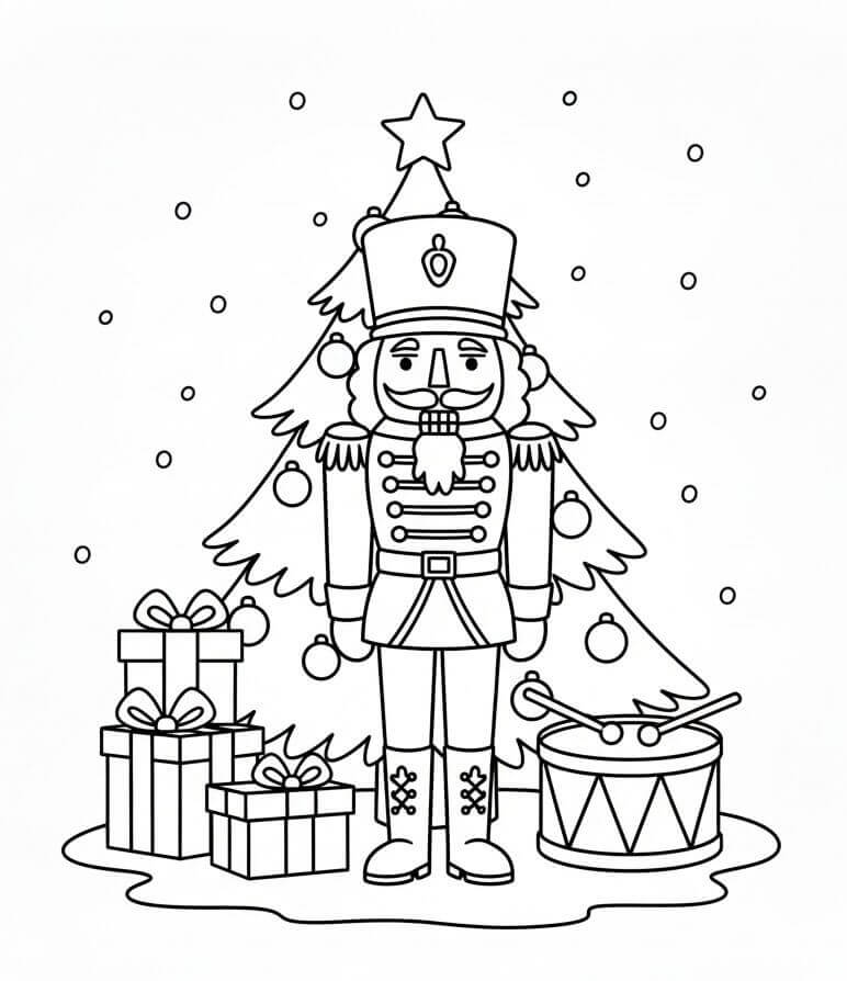 Noel Fındıkkıranı Boyama Sayfası