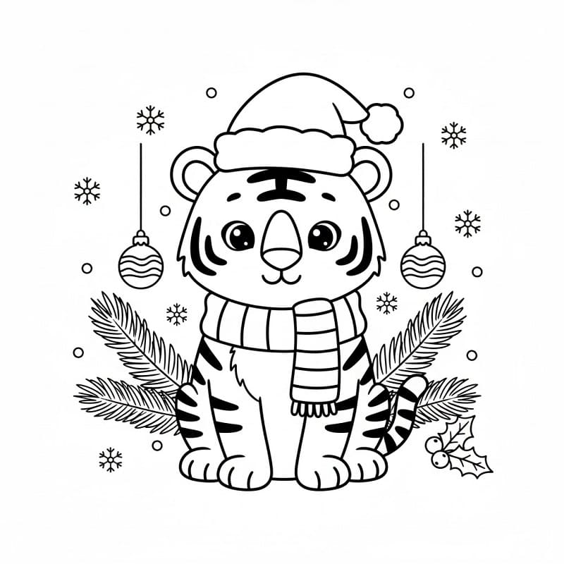 Noel Kaplanı Boyama Sayfası