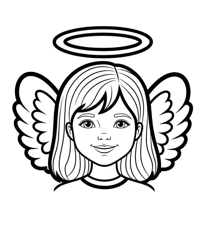 Noel Meleği Yüzü Boyama Sayfası