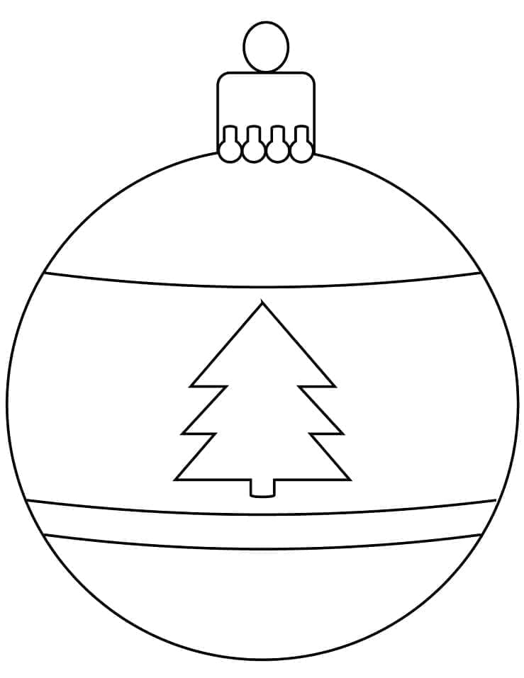 Noel Topları 4 Yaş Çocuklar İçin Boyama Sayfası