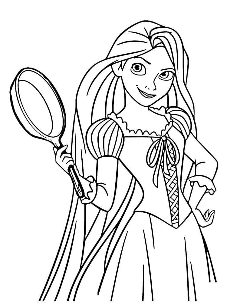 Rapunzel Boyama Sayfaları