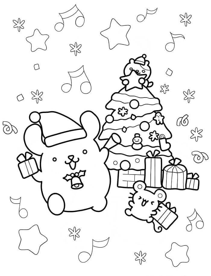 Pompompurin Piknikte Boyama Sayfası