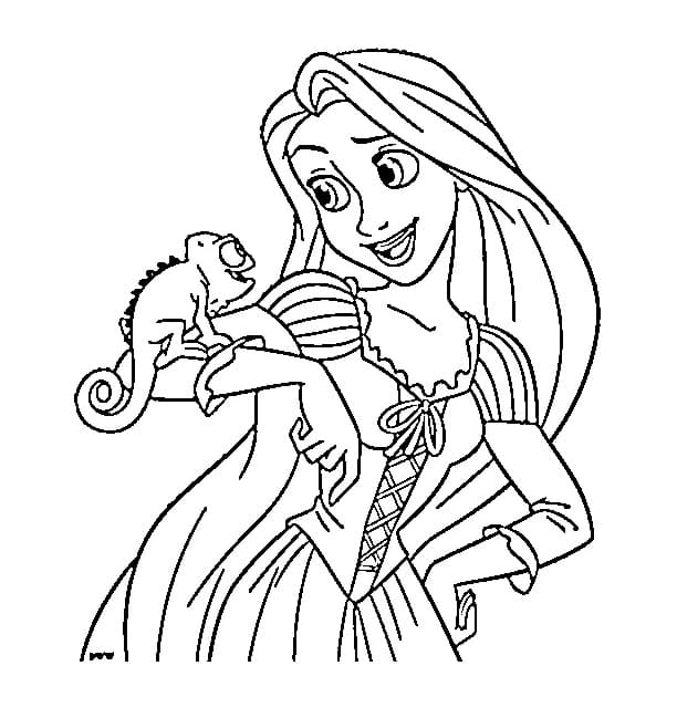 Rapunzel Disney Prensesi Boyama Sayfası