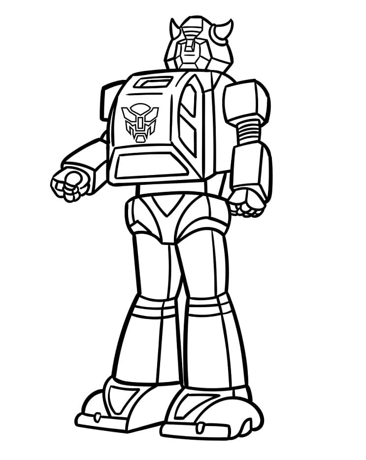 Robot Bumblebee Boyama Sayfası
