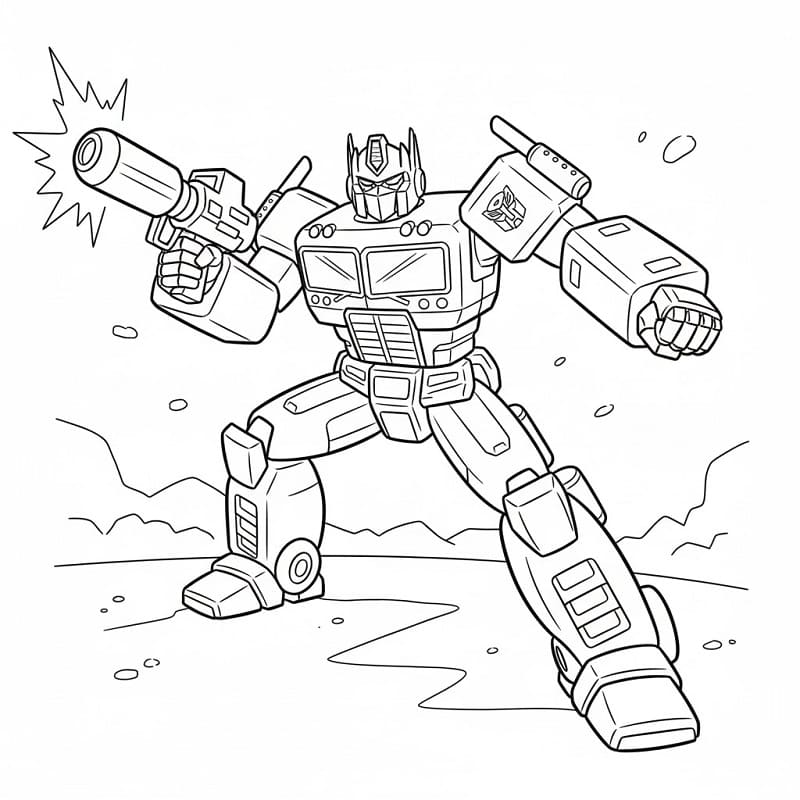 Robot Optimus Prime Boyama Sayfası