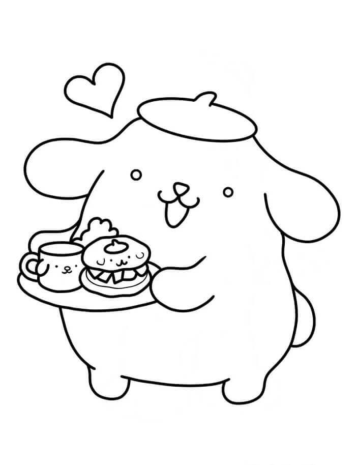 Sanrio Pompompurin Boyama Sayfası