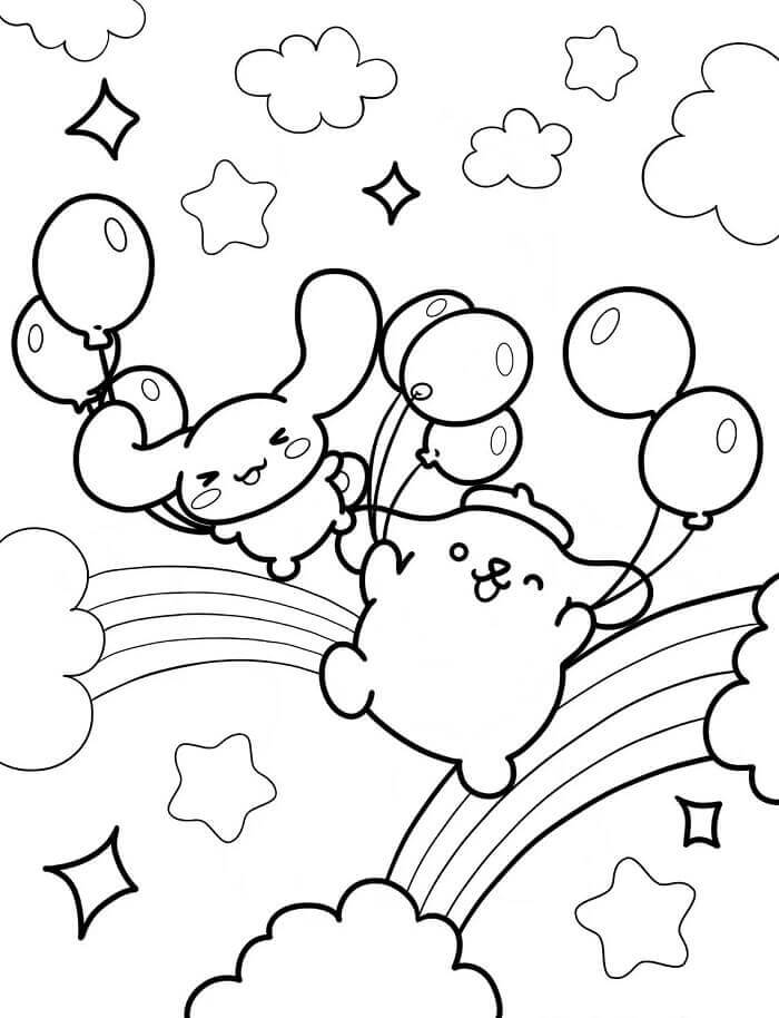 Sanrio’daki Pompompurin Boyama Sayfası