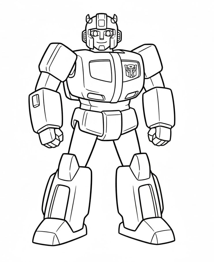 Savaşan Bumblebee Boyama Sayfası