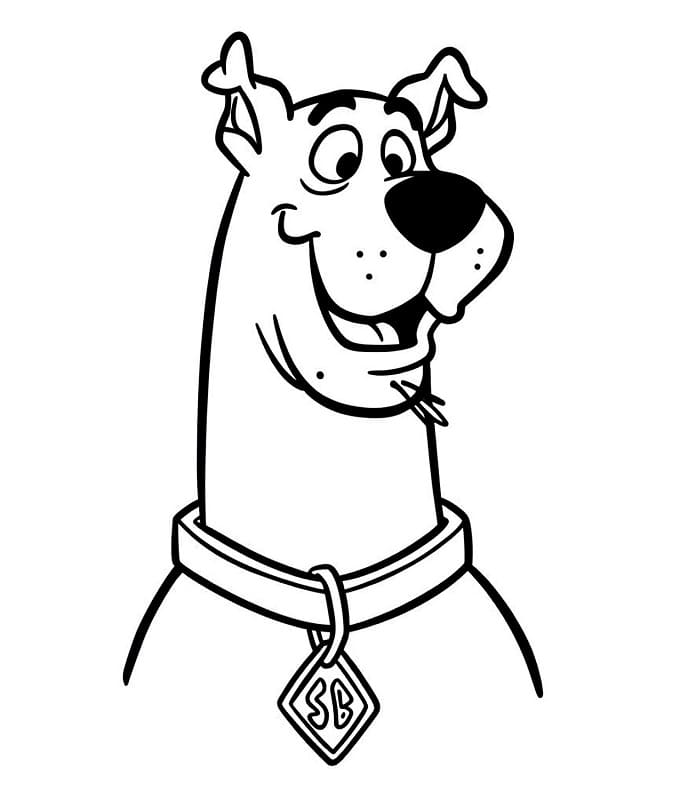 Scooby Doo Yüzü Boyama Sayfası