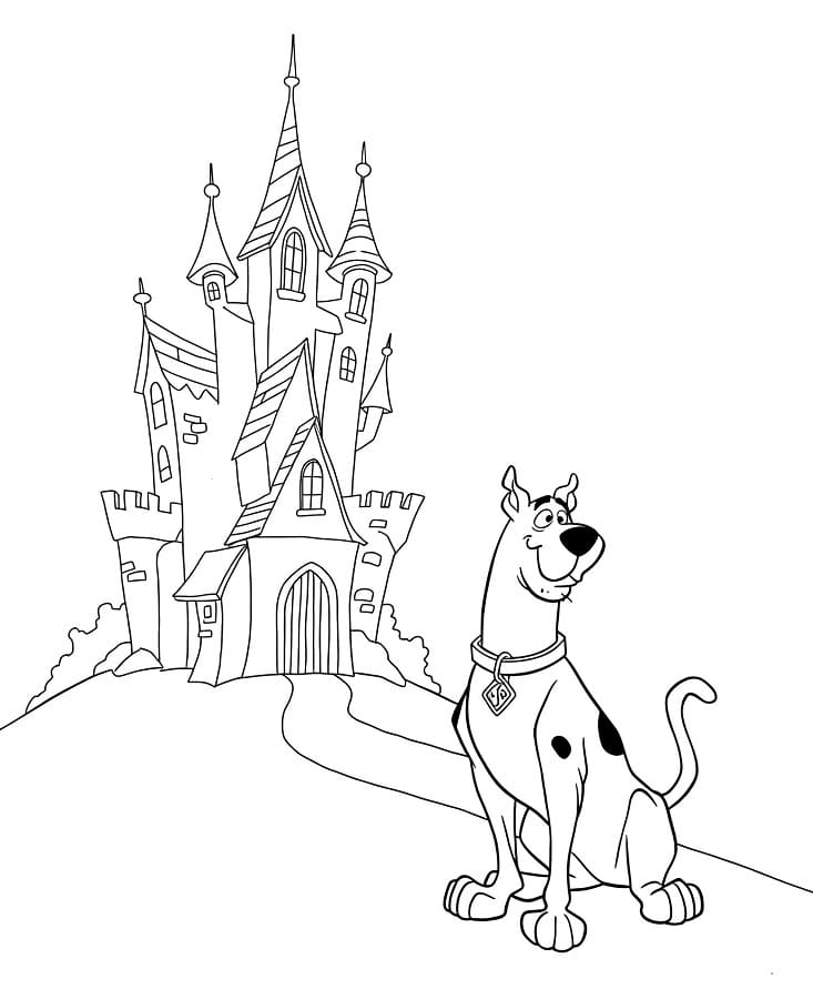 Scooby Doo ve Şato Boyama Sayfası