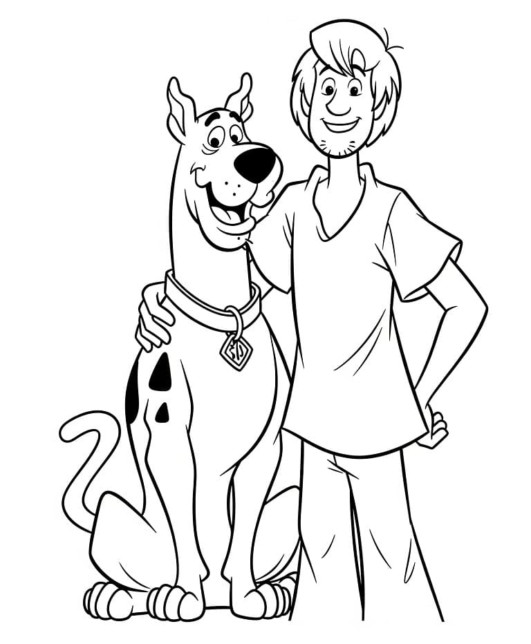 Scooby Doo ve Shaggy Boyama Sayfası